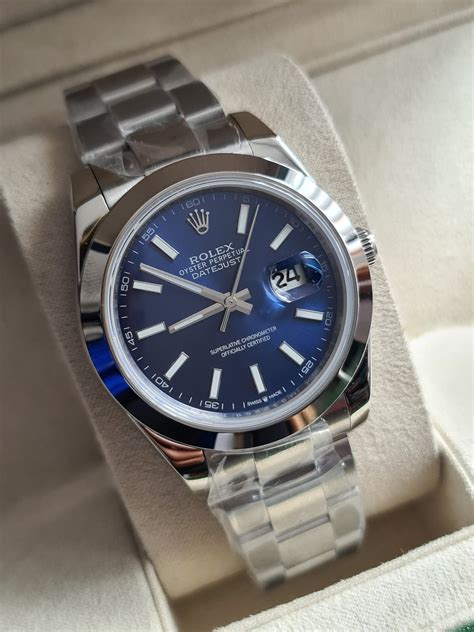 rolex datejust blauwe wijzerplaat|oystersteel rolex datejust 41.